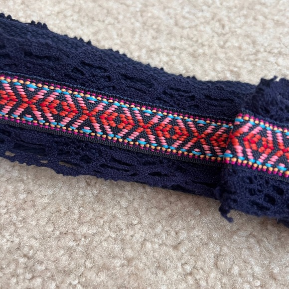 Woven‎ Belt Boho Hippie Festival Brass Buckle Accent Belt Size 1 - Picture 10 of 10